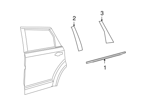 Journey EXTERIOR TRIM - REAR DOOR