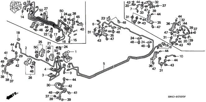 CHASSIS/BRAKE LINES (1) for 1991 Honda ACCORD SEDAN #1