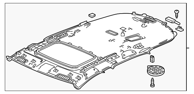 83200-TZ5-A32ZA Деталь LINING ASSY., ROOF *YR436L* (SUNROOF) (S