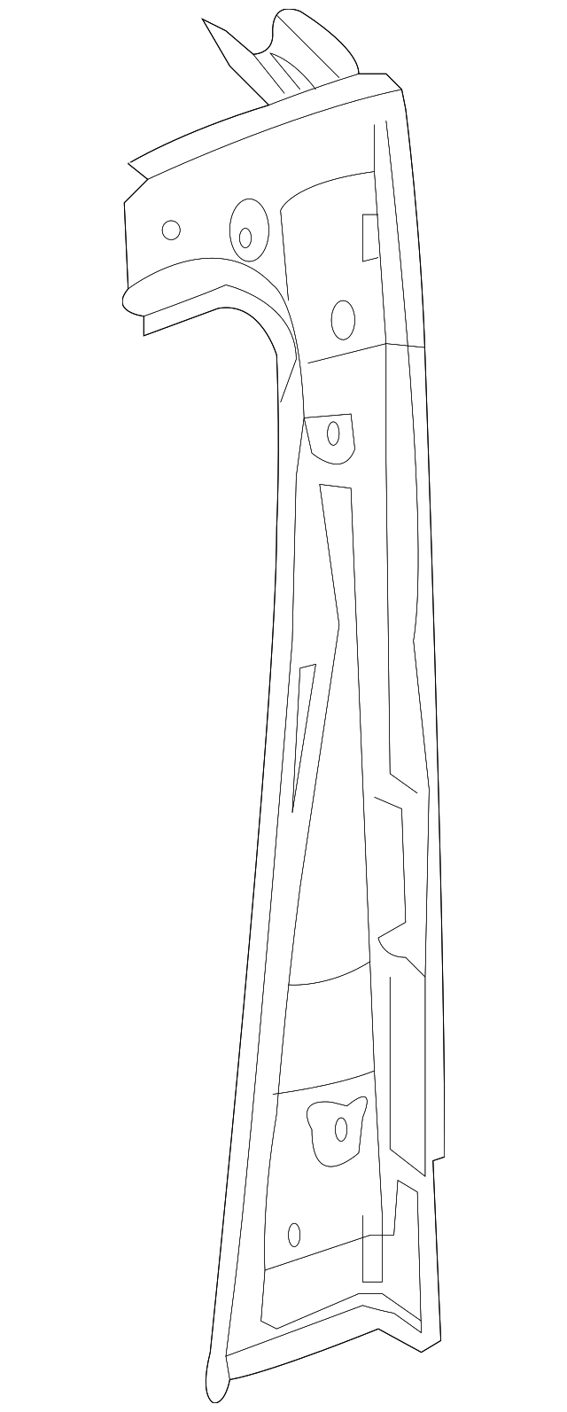 68008694AA Деталь CENTER PILLAR, LEFT