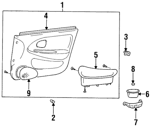 Elantra INTERIOR TRIM - FRONT DOOR