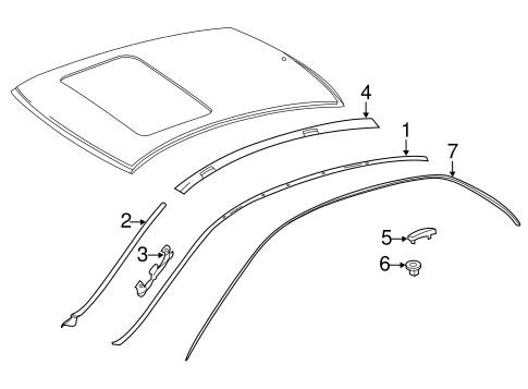 E63 AMG EXTERIOR TRIM - ROOF