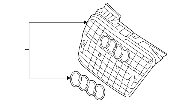 8E0-853-651-S-Z9Y Деталь CENTER GRILLE