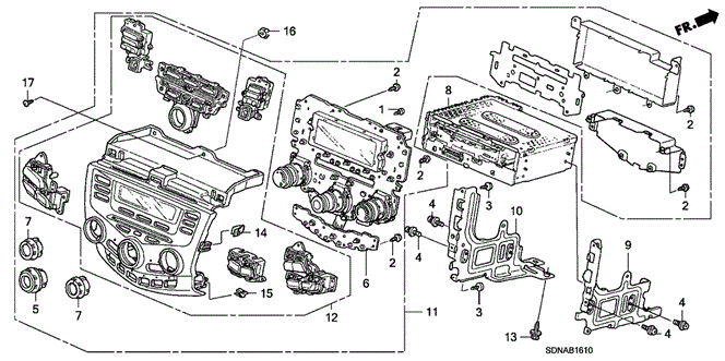 ACCORD COUPE CENTER MODULE (ALPINE) (MANUAL AIR CONDITIONER)