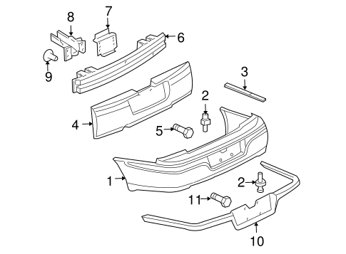 Impala BUMPER & COMPONENTS - REAR