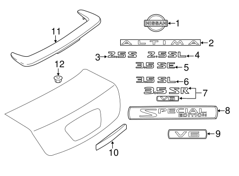Altima EXTERIOR TRIM - TRUNK 2