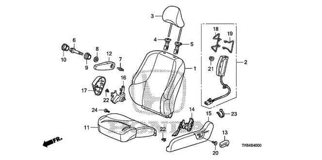 INTERIOR / BUMPER/FRONT SEAT (L.) for 2009 Honda FIT #1