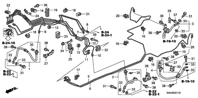 CHASSIS/BRAKE LINES (ABS) (DISK) for 2006 Honda CIVIC SEDAN #1