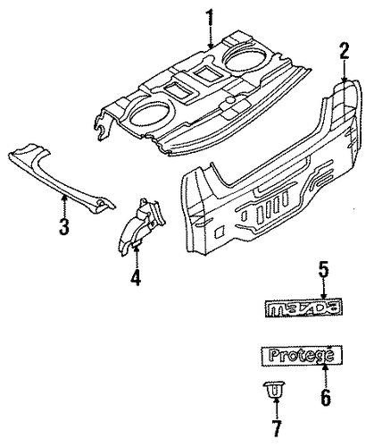 Protege EXTERIOR TRIM - REAR BODY