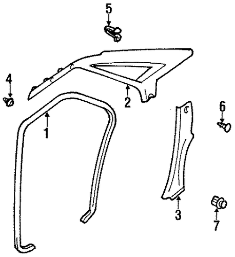 Q45 INTERIOR TRIM - QUARTER PANELS