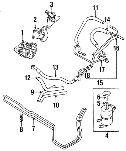 Eclipse POWER STEERING PUMP & COOLER LINES