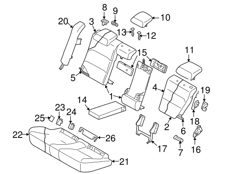 Legacy REAR SEAT COMPONENTS 2
