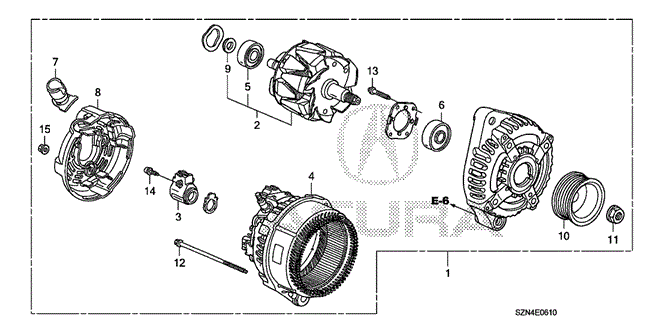 ENGINE/ALTERNATOR (DENSO) for 2013 Acura ZDX #1