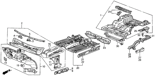 INTEGRA 5-DOOR DASHBOARD - FLOOR