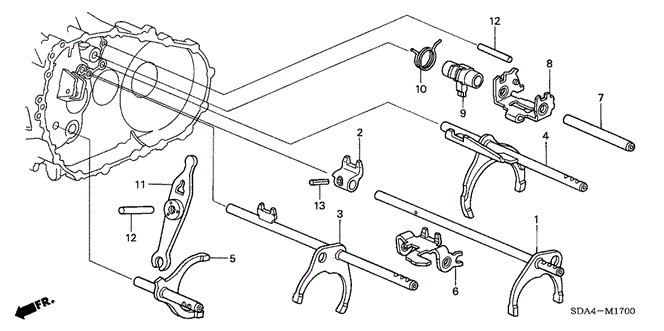 ACCORD SEDAN MT SHIFT FORK (V6)