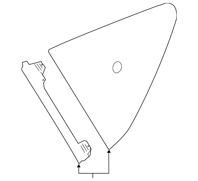 83301-3WC0C Деталь QUARTER GLASS, LEFT