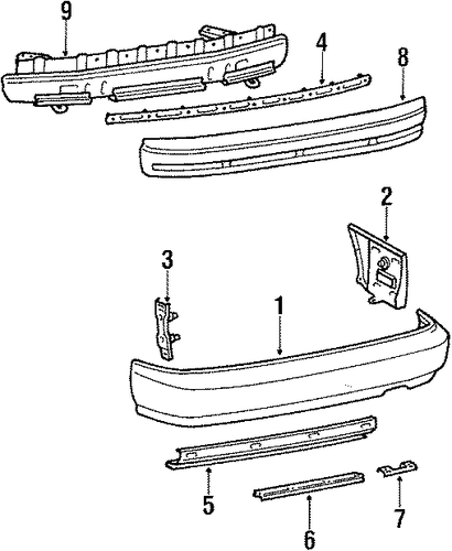 Celica BUMPER & COMPONENTS - REAR