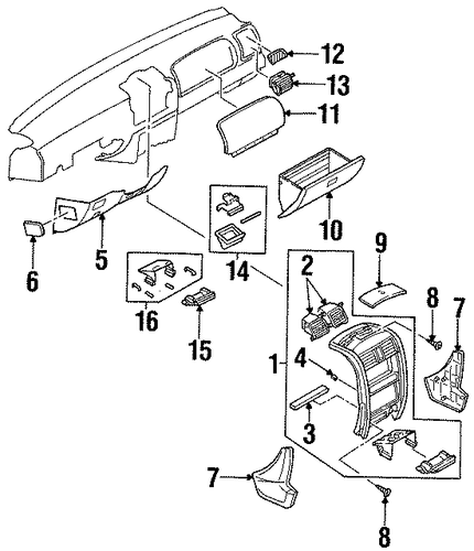 Axiom INSTRUMENT PANEL COMPONENTS