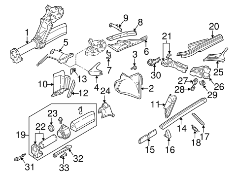 A8 Quattro STRUCTURAL COMPONENTS & RAILS