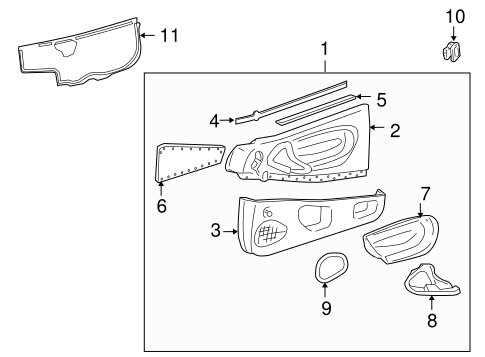 Cavalier INTERIOR TRIM - DOOR