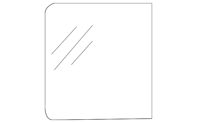 9066730109 Деталь REAR GLASS, RIGHT
