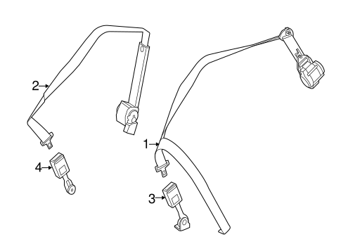 ML350 REAR SEAT BELTS