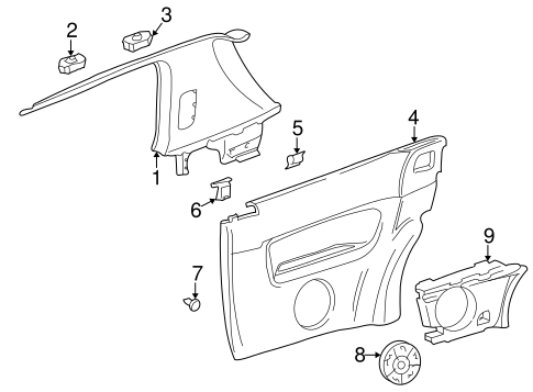 Golf INTERIOR TRIM - QUARTER PANELS