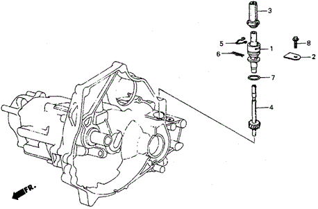 TRANSMISSION - MANUAL/MT SPEEDOMETER GEAR for 1987 Honda CRX #1
