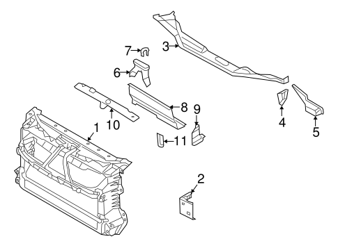 Phaeton RADIATOR SUPPORT
