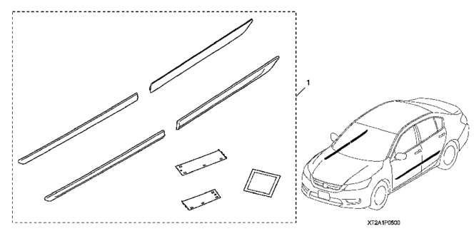 ACCESSORIES/BODY SIDE MOLDING for 2014 Honda ACCORD PLUG-IN #1