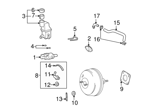 Highlander MASTER CYLINDER - COMPONENTS ON DASH PANEL