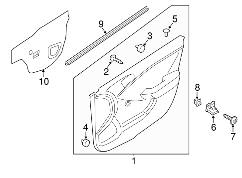 Accent INTERIOR TRIM - FRONT DOOR