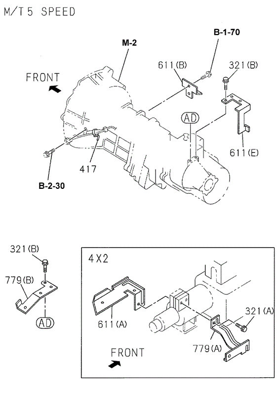ENGINE/MT SENSOR BRACKET for 1998 Honda PASSPORT #1