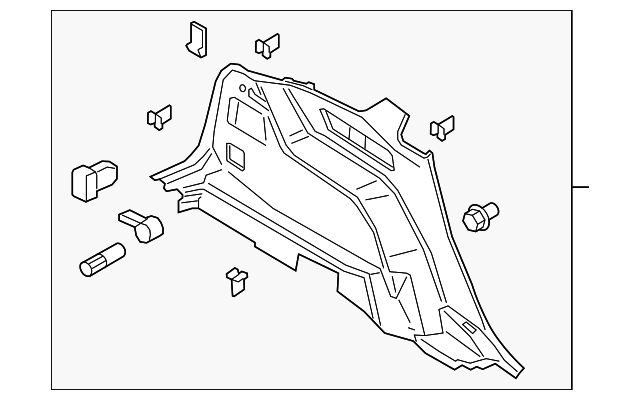 FT4Z-5831013-AA Деталь QTR TRIM PANEL