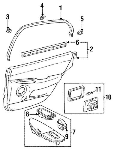 GS300 INTERIOR TRIM - REAR DOOR
