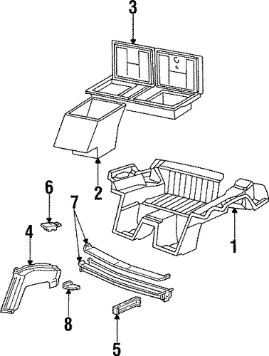 Corvette REAR FLOOR & RAILS