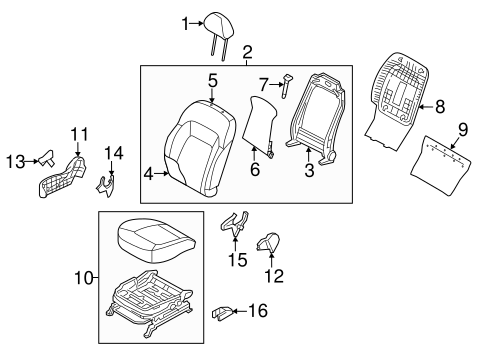 Sportage FRONT SEAT COMPONENTS 3