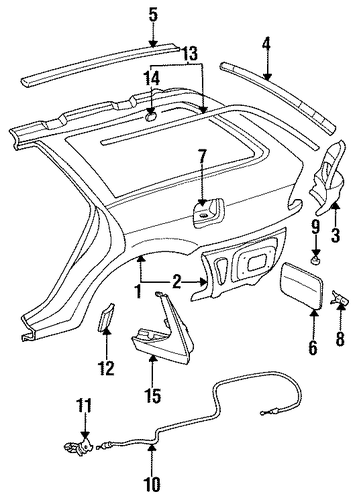 Diamante FUEL DOOR