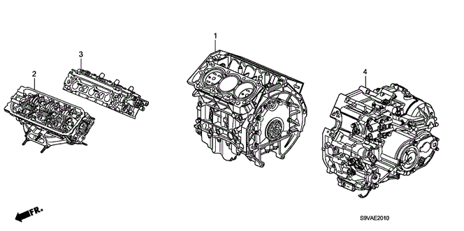 ENGINE/ENGINE ASSY. - TRANSMISSION ASSY. for 2008 Honda PILOT #1