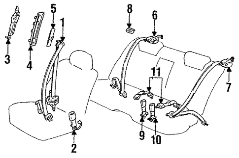 GS300 FRONT SEAT BELTS