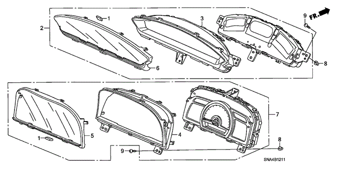 CIVIC SEDAN METER COMPONENTS (DENSO)