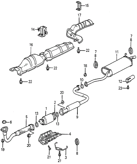 ELECTRICAL / EXHAUST / HEATER / FUEL/EXHAUST SYSTEM (1) for 1983 Honda ACCORD HATCHBACK #1