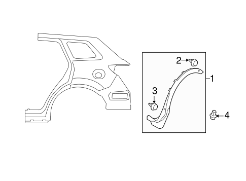 CX-9 EXTERIOR TRIM - QUARTER PANEL