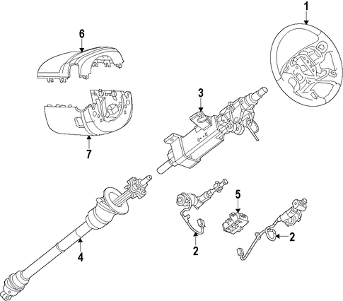 Corvette STEERING COLUMN