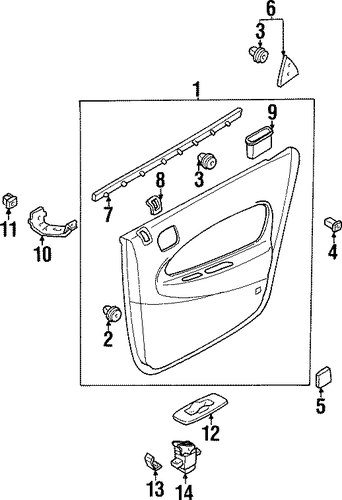 Protege INTERIOR TRIM - REAR DOOR