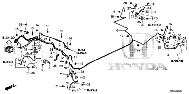 CIVIC SEDAN BRAKE LINES (2.4L) (DISK)