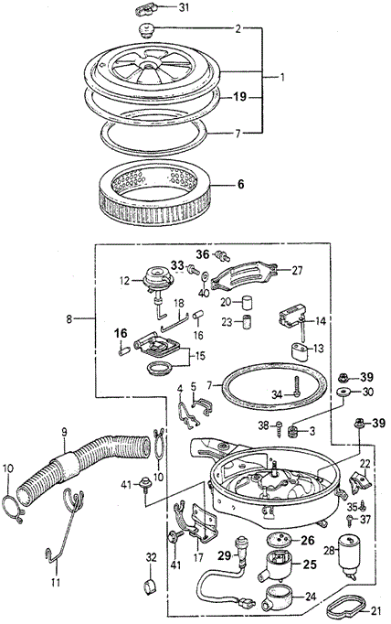 ELECTRICAL / EXHAUST / HEATER / FUEL/AIR CLEANER for 1979 Honda ACCORD HATCHBACK #1