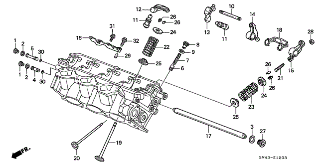ENGINE/VALVE - ROCKER ARM (RR.) (V6) for 1995 Honda ACCORD SEDAN #1
