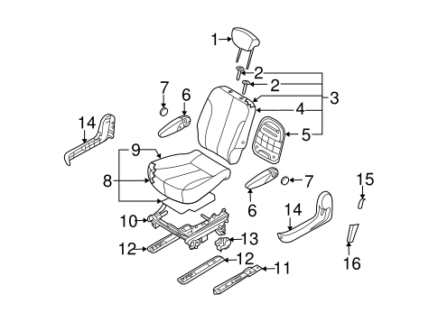 Sedona REAR SEAT COMPONENTS