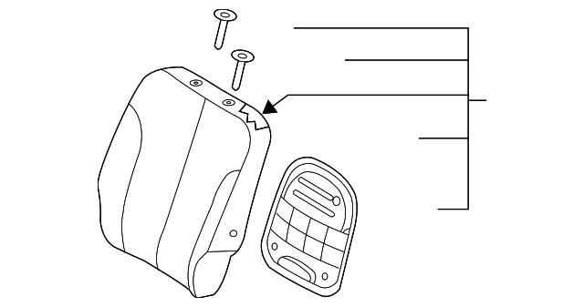 89300-4D110CS8 Деталь SEAT BACK ASSY, LEFT